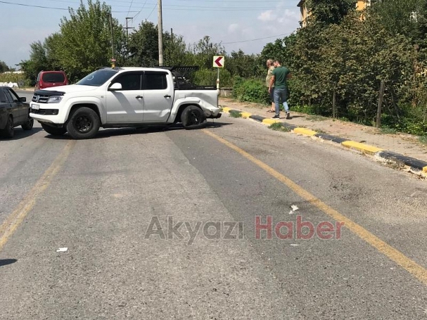 Altındere yolunda korkutan kaza
