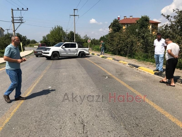 Altındere yolunda korkutan kaza