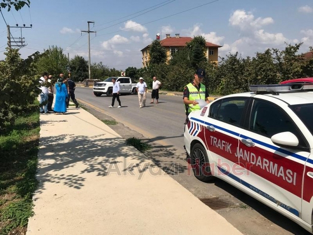 Altındere yolunda korkutan kaza