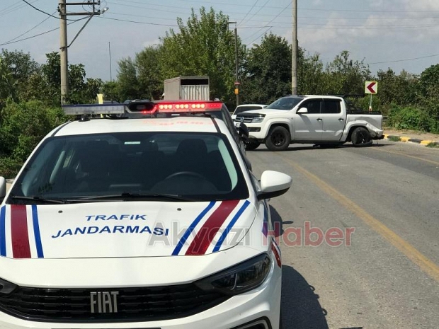 Altındere yolunda korkutan kaza