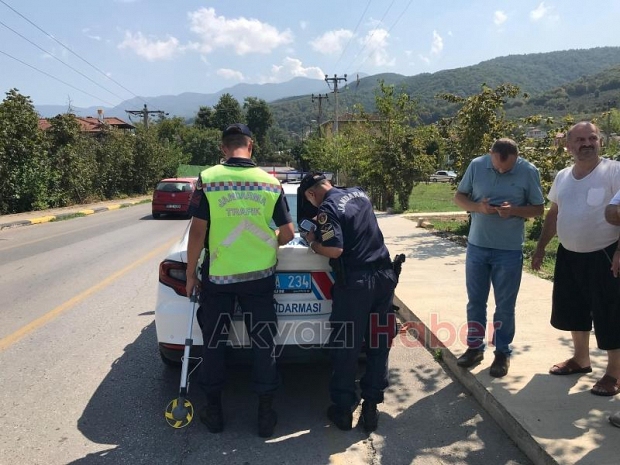 Altındere yolunda korkutan kaza