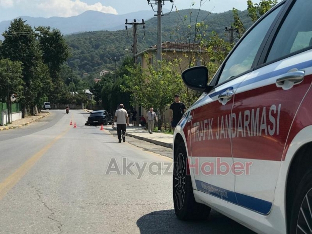 Altındere yolunda korkutan kaza