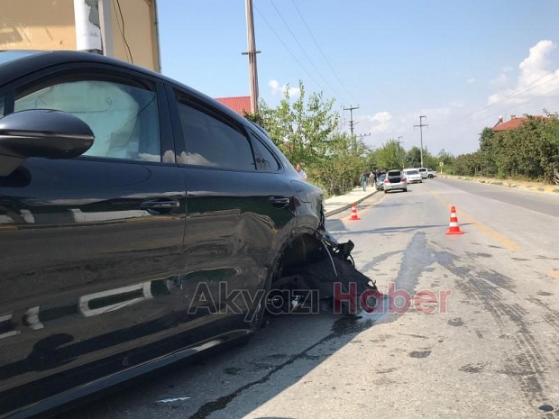 Altındere yolunda korkutan kaza
