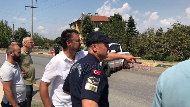 Altındere yolunda korkutan kaza