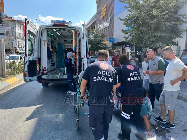 Ada Caddesinde motosiklet kazası 1 yaralı 