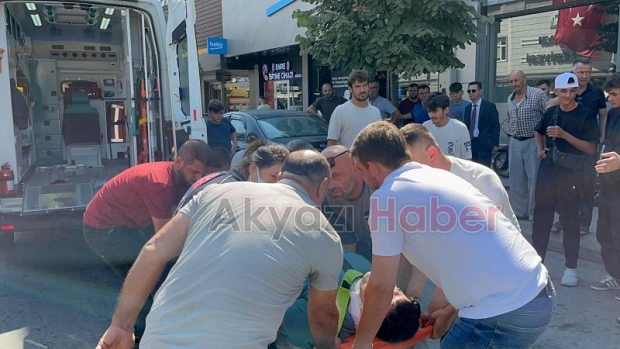 Ada Caddesinde motosiklet kazası 1 yaralı 