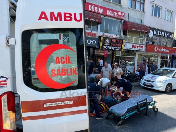 Ada Caddesinde motosiklet kazası 1 yaralı 