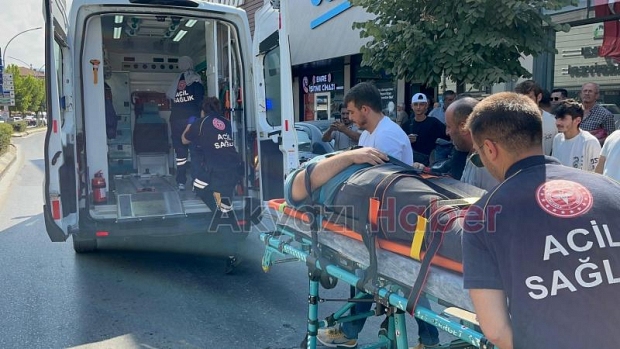Ada Caddesinde motosiklet kazası 1 yaralı 