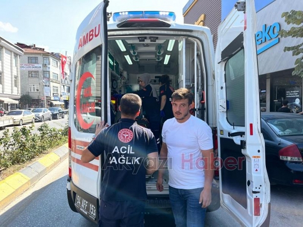 Ada Caddesinde motosiklet kazası 1 yaralı 