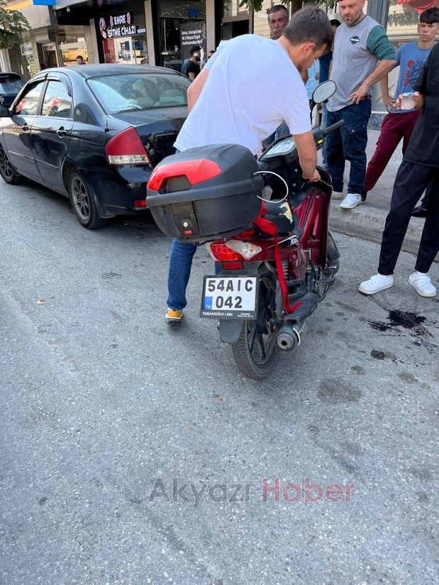 Ada Caddesinde motosiklet kazası 1 yaralı 