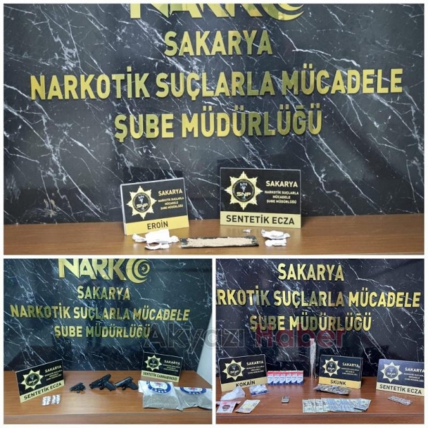 Sakarya'da narkotik ve kaçakçılık operasyonları