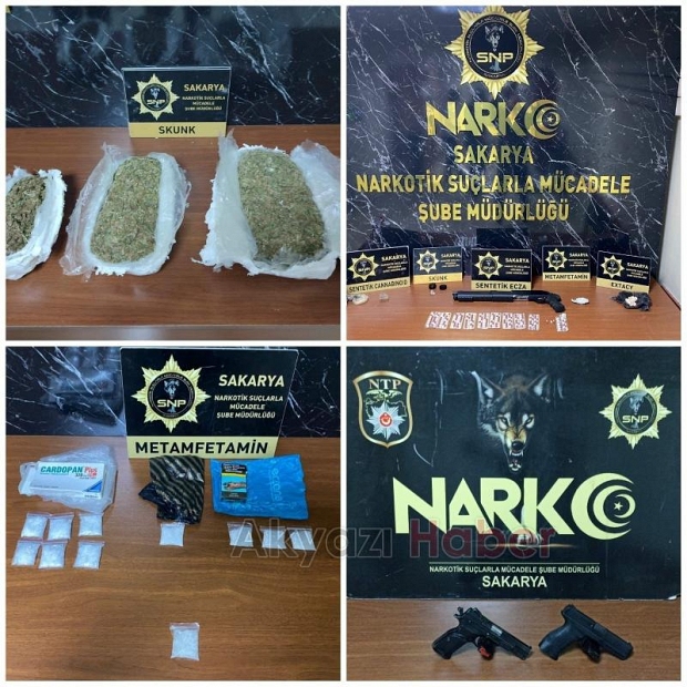 Sakarya'da narkotik ve kaçakçılık operasyonları