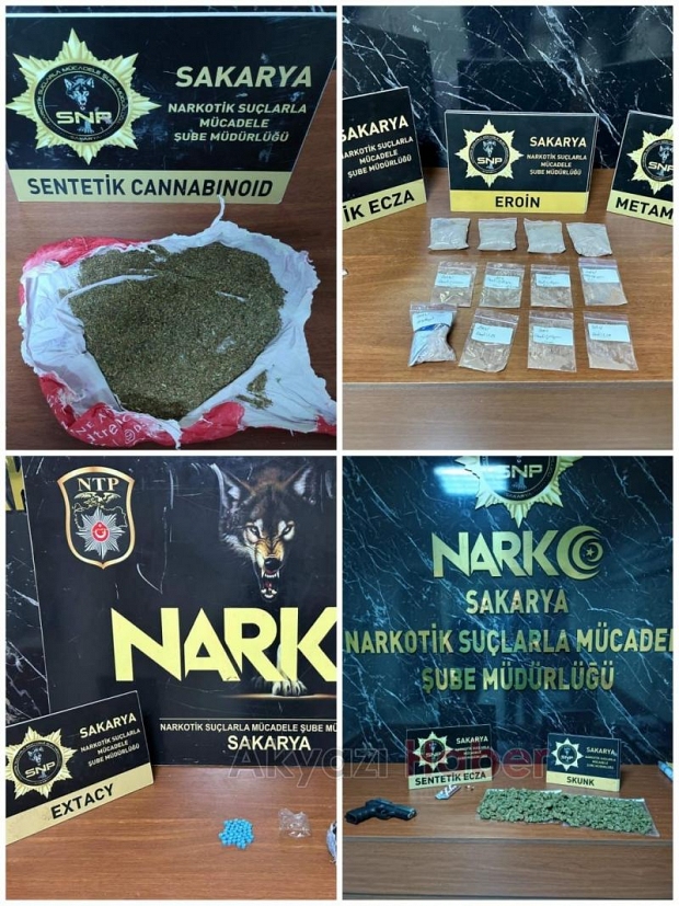 Sakarya'da narkotik ve kaçakçılık operasyonları