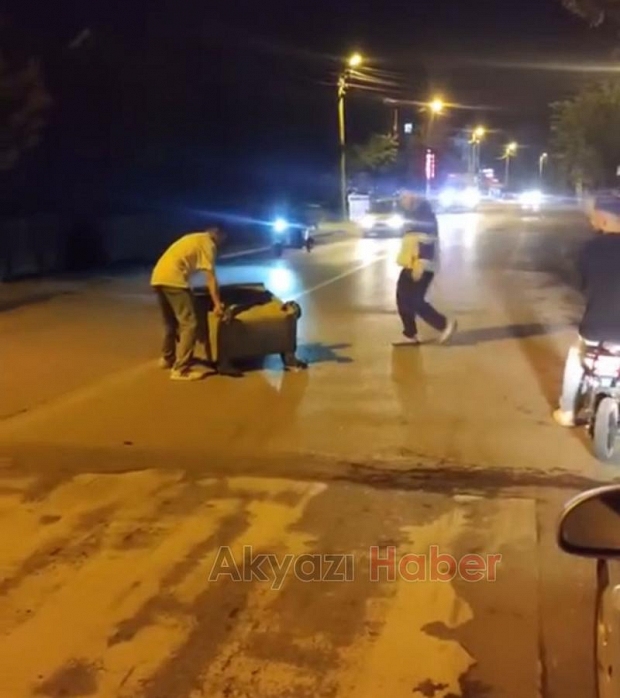 Akyazıda olaylı gece