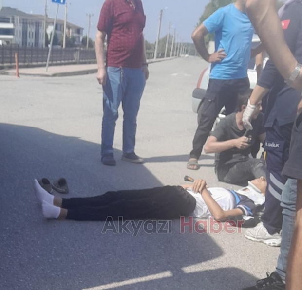 Akyazı'da kaza 2 yaralı