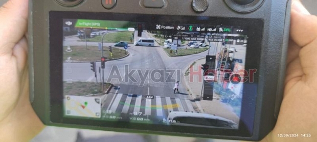 Jandarmadan dronlu trafik denetimi