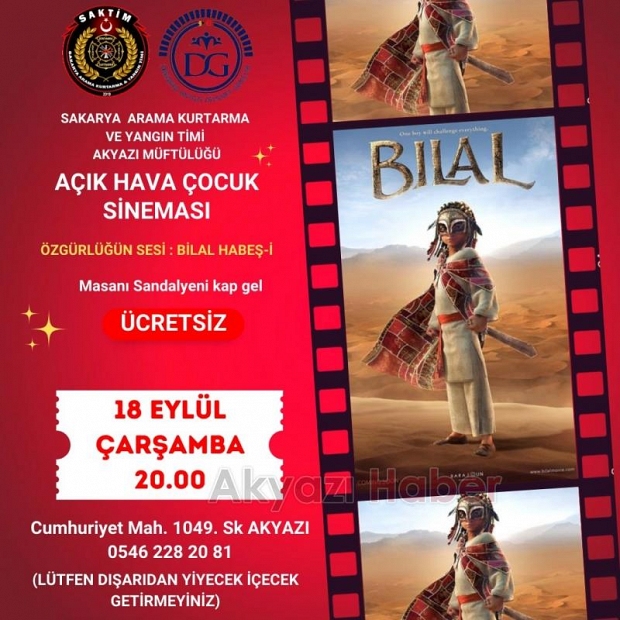 Akyazı'da açık hava sineması etkinlikleri başlıyor