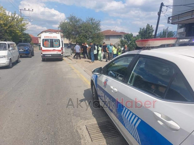 Motosiklet sürücüsü düşerek yaralandı