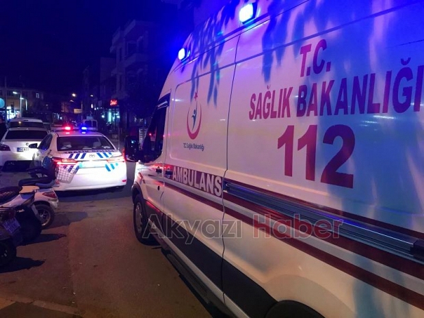 Motosiklet çay bahçesine uçtu