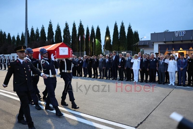 Şehidimizin cenazesi Sakarya'ya getirildi