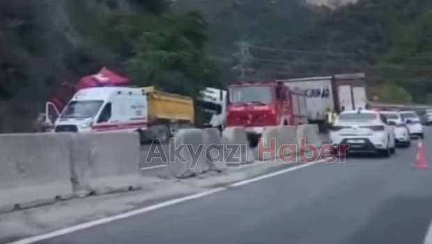 5 tır ve bir otomobilin karıştığı kaza: 10 yaralı