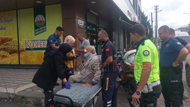 Cadde'de korkutan kaza 1 yaralı 