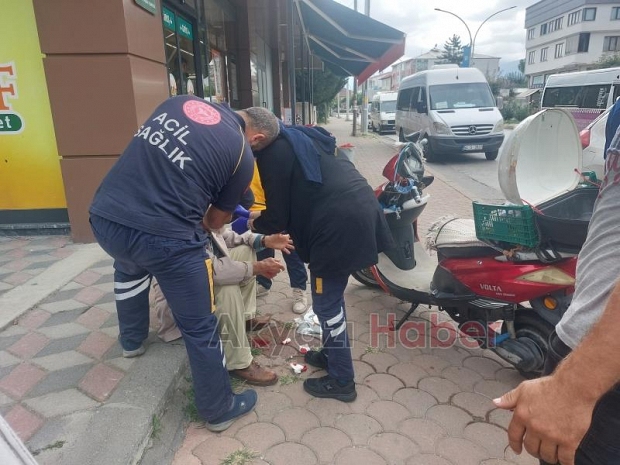 Cadde'de korkutan kaza 1 yaralı 