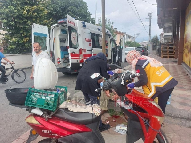 Cadde'de korkutan kaza 1 yaralı 