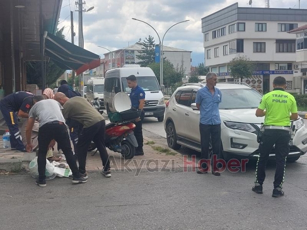 Cadde'de korkutan kaza 1 yaralı 