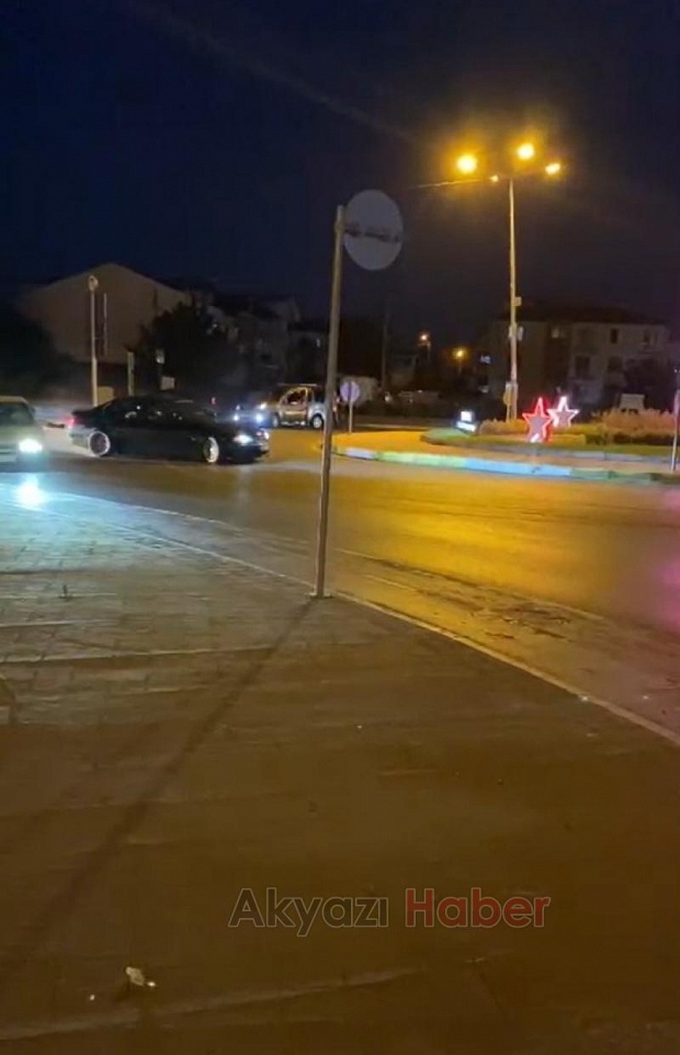 Drift atan sürücünün ehliyetine el kondu