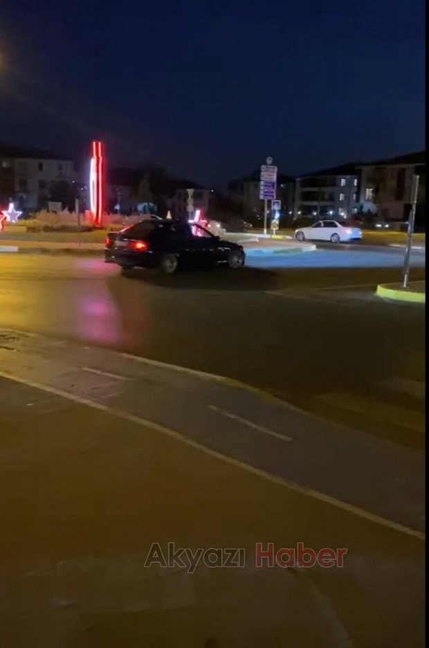 Drift atan sürücünün ehliyetine el kondu