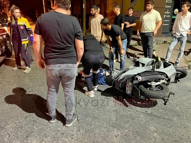 Otomobil ile motosiklet çarpıştı: 1 yaralı