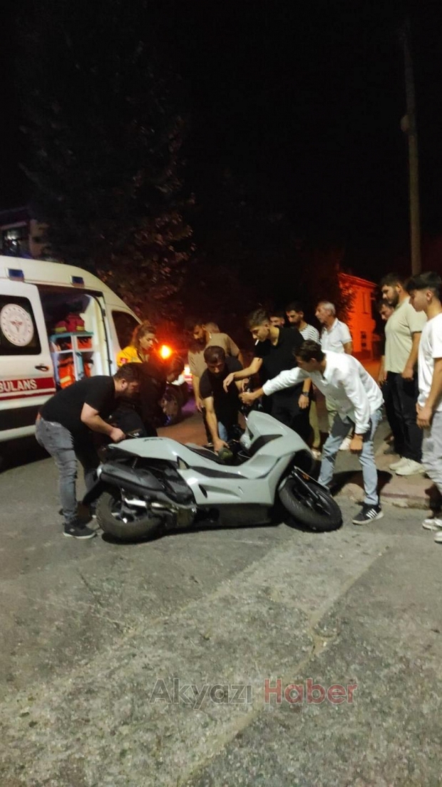 Otomobil ile motosiklet çarpıştı: 1 yaralı