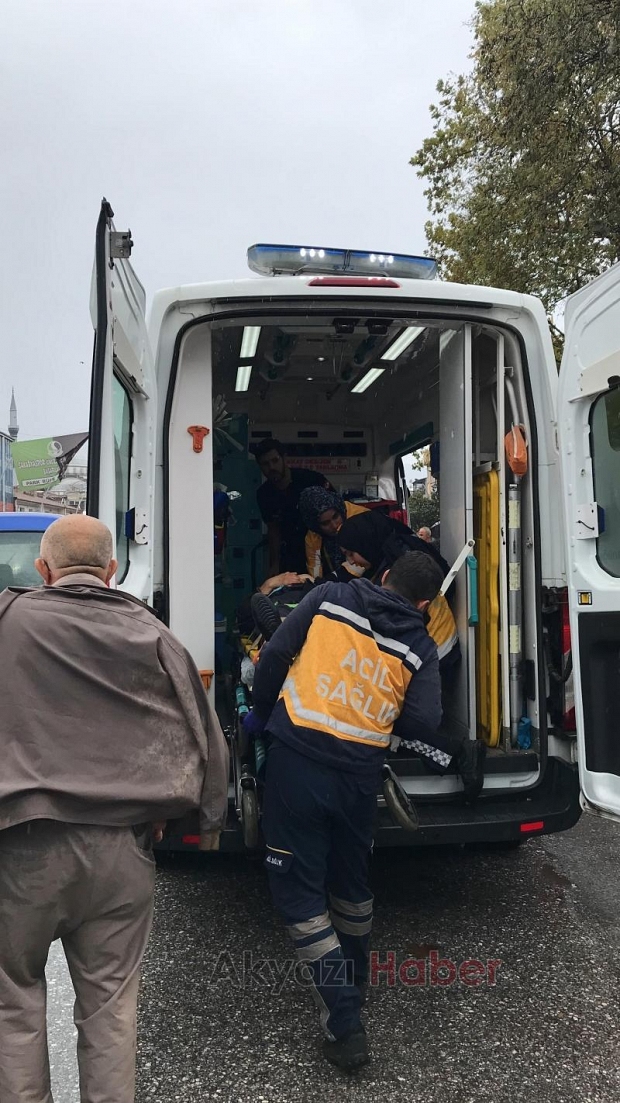Yaya geçidinde otomobilin çarptığı kadın yaralandı