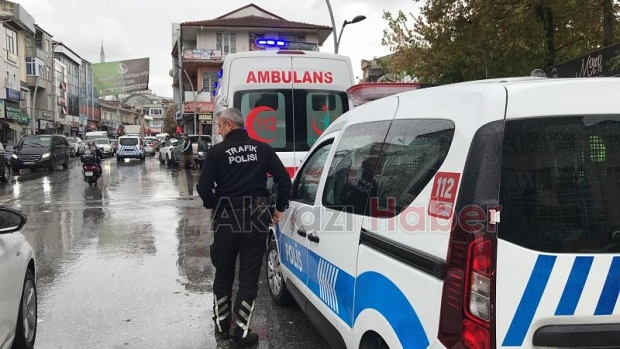 Yaya geçidinde otomobilin çarptığı kadın yaralandı