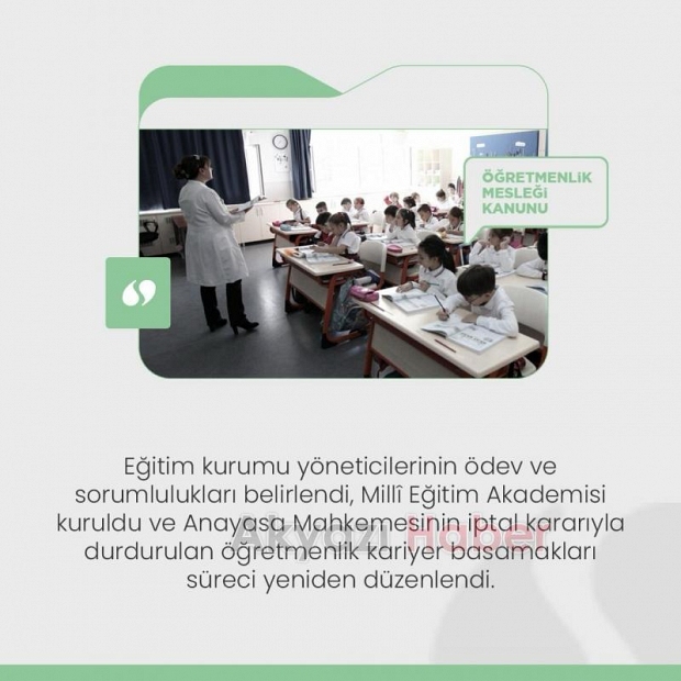Öğretmenlik Kanunu yürürlükte