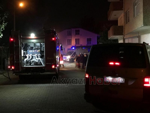 Evde yangın bir kişi hastaneye kaldırıldı