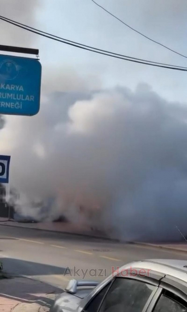 Maltepe'de doğalgaz hattı alev aldı