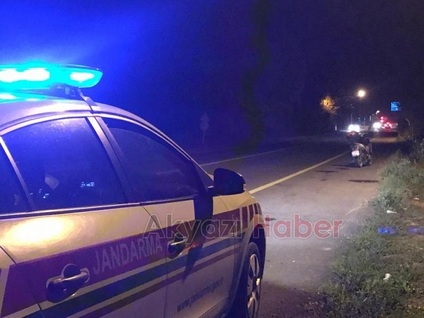 Alkollü motosikletli kaza yaptı