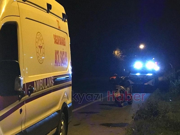 Alkollü motosikletli kaza yaptı