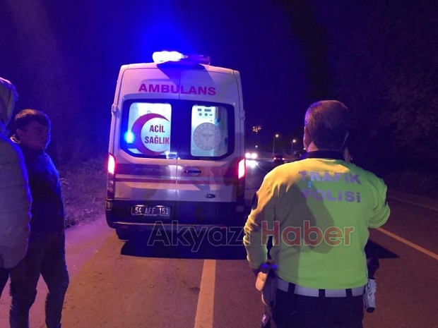 Alkollü motosikletli kaza yaptı