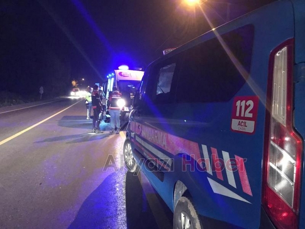 Alkollü motosikletli kaza yaptı