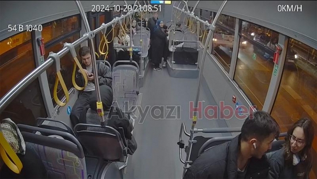 Yolcu otobüsündeki can seferberliği anbean kamerada