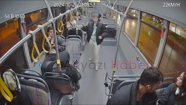 Yolcu otobüsündeki can seferberliği anbean kamerada