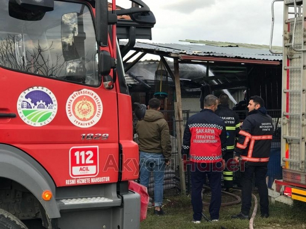 Odunluktaki kalorifer kazanı patladı