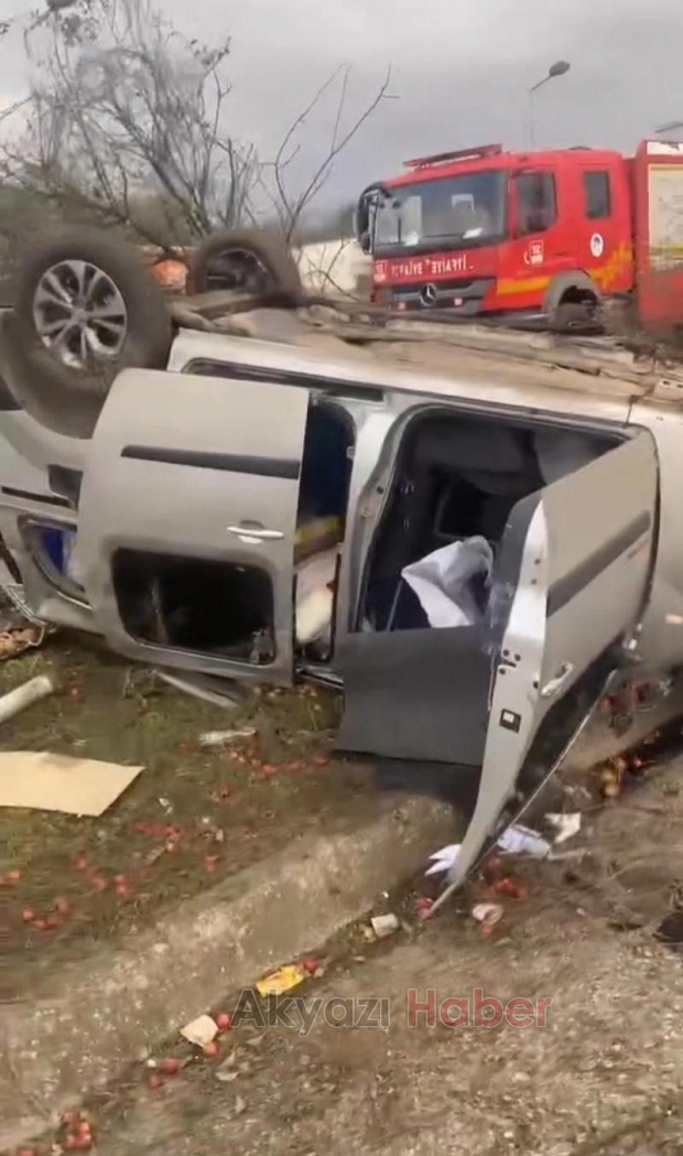 Otoyolda otomobil takla attı: 1 yaralı