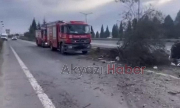 Otoyolda otomobil takla attı: 1 yaralı