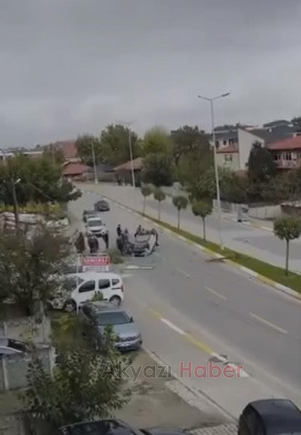 Otomobil takla attı