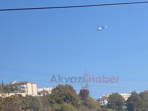Alçak uçuş yapan helikopter merak uyandırdı