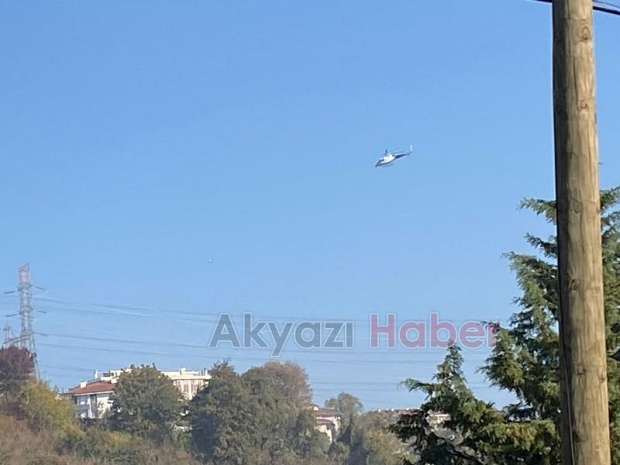 Alçak uçuş yapan helikopter merak uyandırdı